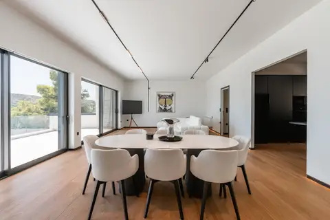 NEWLY BUILT DETACHED HOUSE IN AGIA MARINA WITH SWIMMING POOL AND SEA VIEW